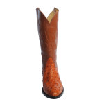 Cognac Full Quill Ostrich Western Boots 8.5 E